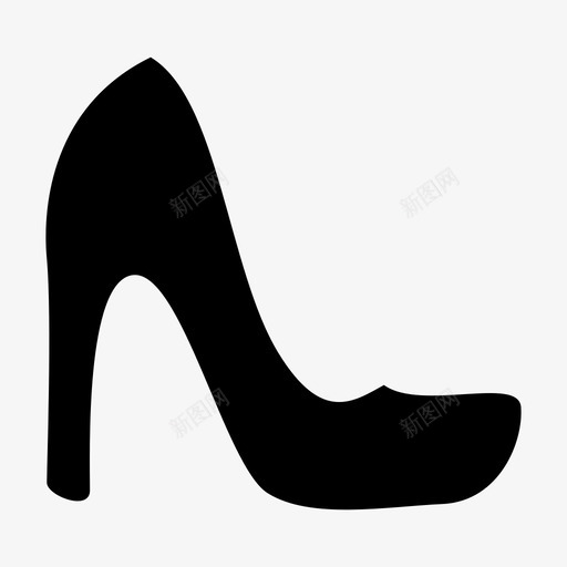高跟鞋女鞋服装及配件图标svg_新图网 https://ixintu.com 女鞋 服装及配件 高跟鞋