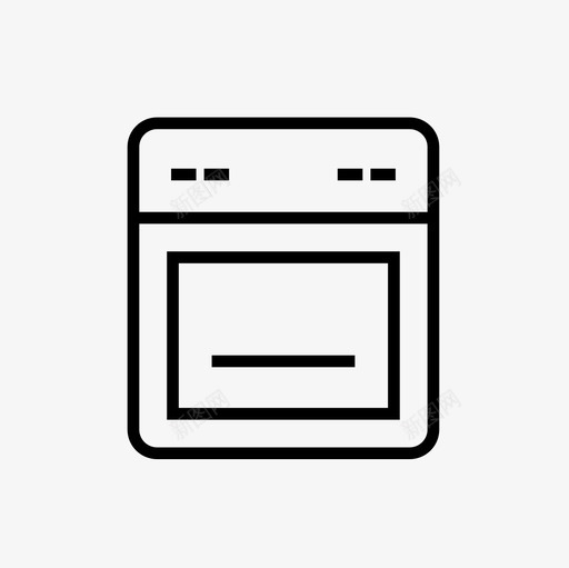 烤箱烹饪厨房图标svg_新图网 https://ixintu.com 厨房 厨房用具 炉子 烤箱 烹饪 食物细线图标集