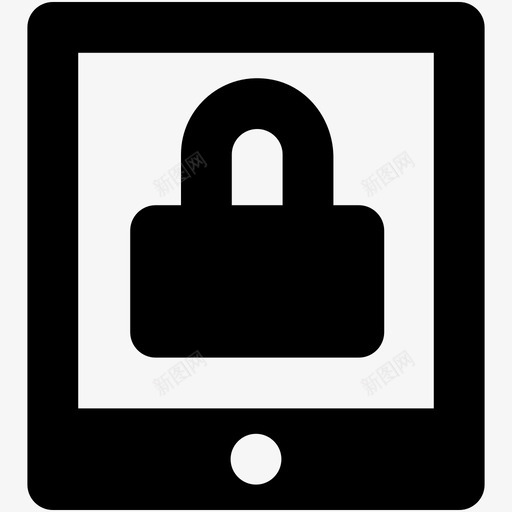 ipad安全移动移动锁图标svg_新图网 https://ixintu.com ipad安全 web和用户界面字体图标 挂锁 移动 移动安全 移动锁