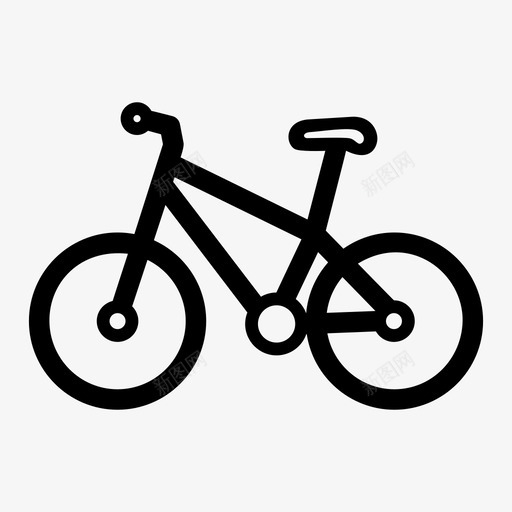 自行车轮子交通工具图标svg_新图网 https://ixintu.com 交通工具 自行车 轮子