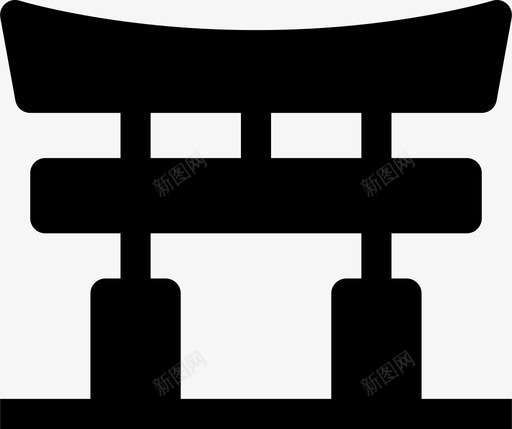 神道寺门日本神圣图标svg_新图网 https://ixintu.com 世界地标性建筑充斥 东京 日本 游客 神圣 神道寺门 都灵