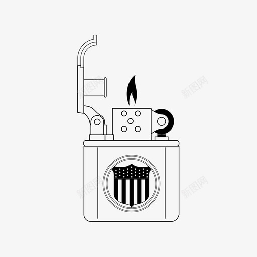 打火机火烟图标svg_新图网 https://ixintu.com zippo 打火机 火 烟
