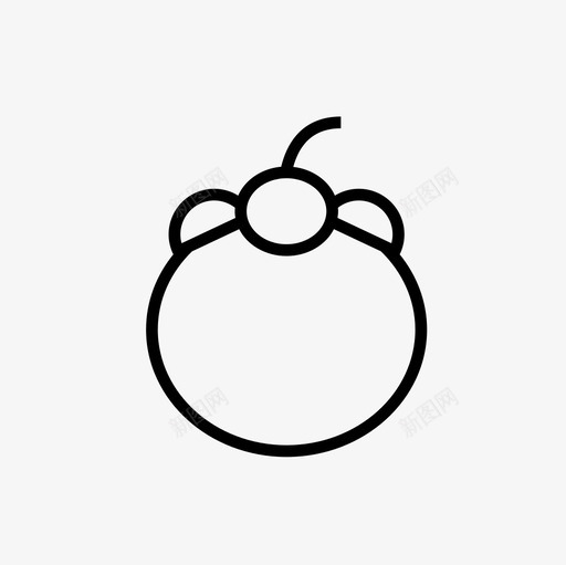 芒果食物水果图标svg_新图网 https://ixintu.com 水果 水果细线图标集 热带 芒果 芒果果 食物