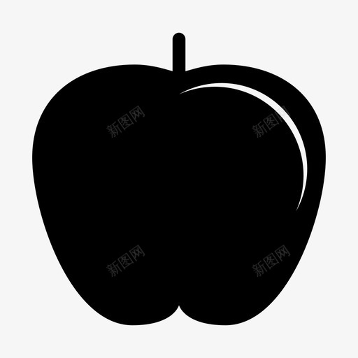苹果食品水果图标svg_新图网 https://ixintu.com 水果 绿化 肉豆蔻 苹果 食品 食品和饮料