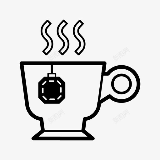 茶茶杯热茶图标svg_新图网 https://ixintu.com 热茶 茶 茶包 茶和咖啡 茶杯