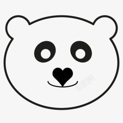 爱熊猫熊猫熊朋友图标高清图片