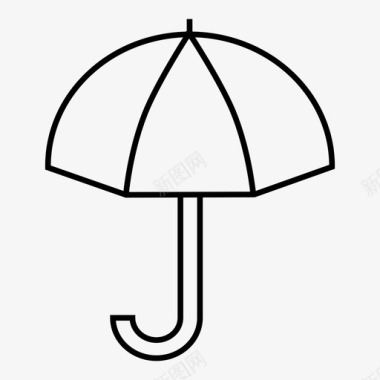 伞警卫保险单图标图标