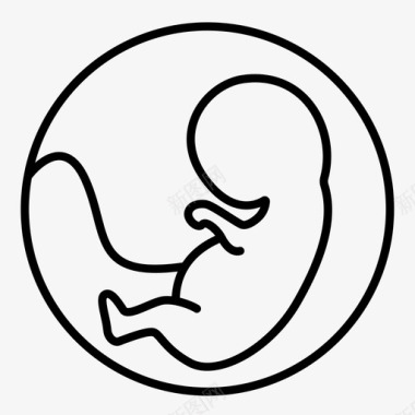 胚胎婴儿胚胎期图标图标