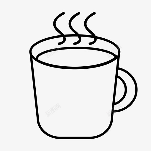 咖啡饮料热巧克力图标svg_新图网 https://ixintu.com 咖啡 热巧克力 饮料 马克杯