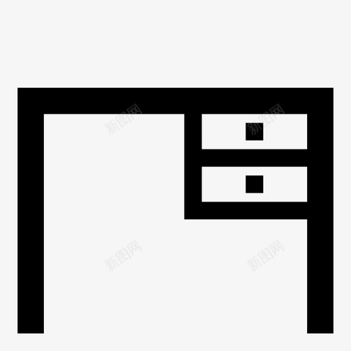 桌子电脑桌书桌图标svg_新图网 https://ixintu.com 书桌 家具内部有用的图标 木桌 架子 桌子 电脑桌