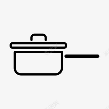 锅烹饪煎锅图标图标