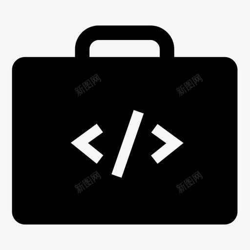 网络开发工具包公文包编码图标svg_新图网 https://ixintu.com 公文包 工程 编码 编程 网络开发工具包