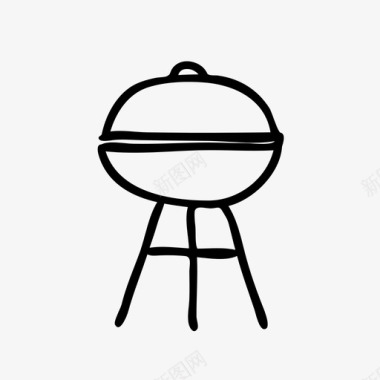 烧烤野营油炸图标图标