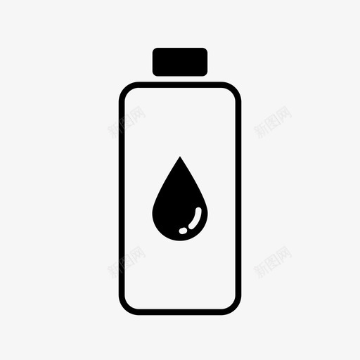 水瓶瓶装水冷水图标svg_新图网 https://ixintu.com 冷水 塑料瓶 水滴 水瓶 瓶装水