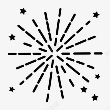 烟花爆竹新年除夕图标图标