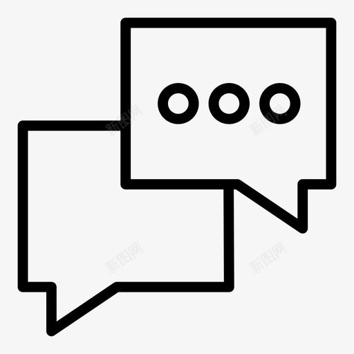 对话聊天加载图标svg_新图网 https://ixintu.com 加载 对话 消息传递 聊天 通信消息概要 键入