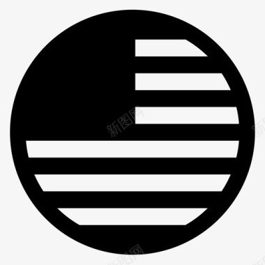 美国国旗圆形图标图标