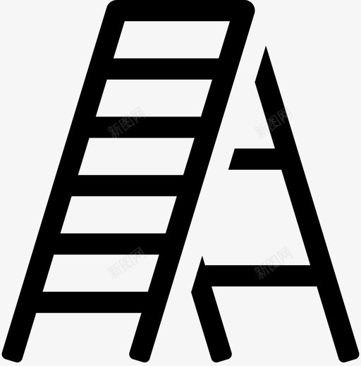 梯子建筑施工图标svg_新图网 https://ixintu.com 台阶 实用填充 建筑 施工 梯子 楼梯 设备