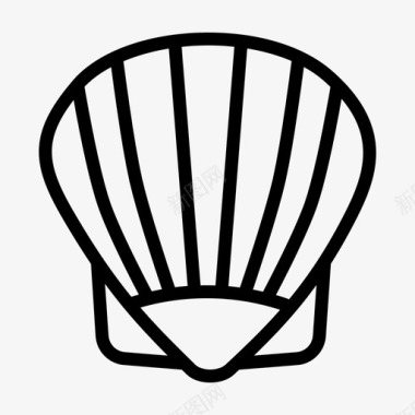 贝壳蛤蜊牡蛎图标图标