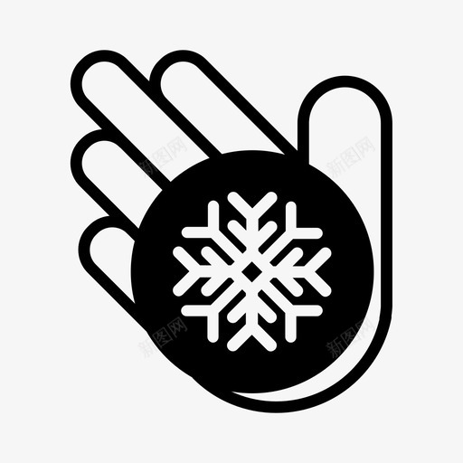 雪球在手寒冷雪花图标svg_新图网 https://ixintu.com 冬天 寒冷 美味的冬天雕文 雪球在手 雪花