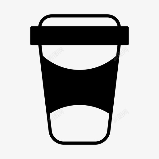 纸杯咖啡热的图标svg_新图网 https://ixintu.com 咖啡 固体 外卖 热的 纸杯