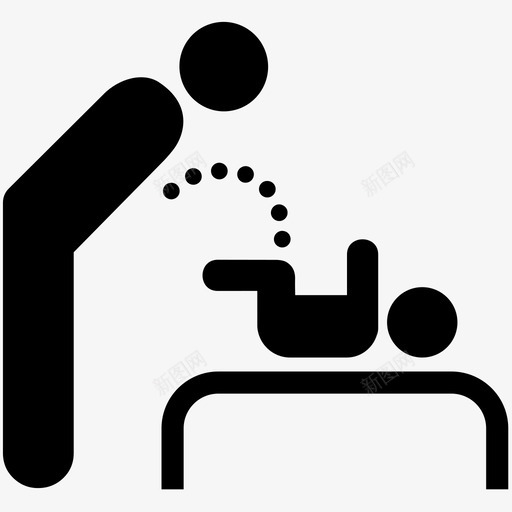 换尿布婴儿尿布图标svg_新图网 https://ixintu.com 做父母 婴儿 小便 尿布 换尿布 洗手间