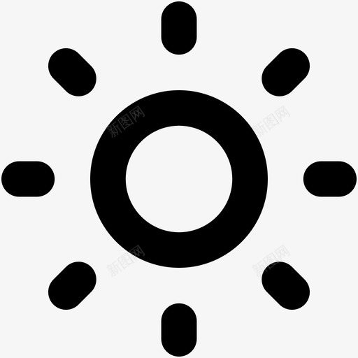 sunbrightnesslight图标svg_新图网 https://ixintu.com brightness light sun sunbeam sunshine web和用户界面字体图标