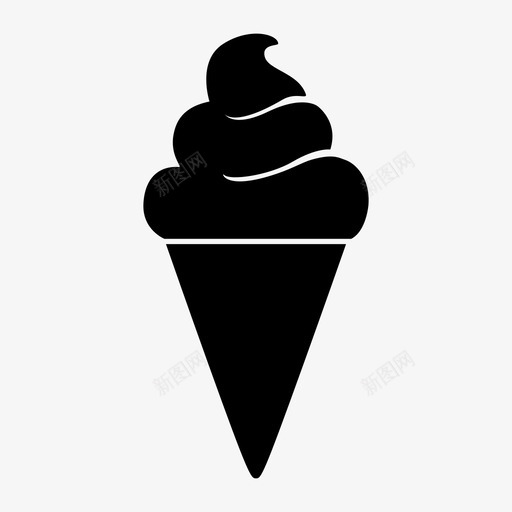 冰淇淋甜点食物图标svg_新图网 https://ixintu.com 冰淇淋 甜点 食物 食物和饮料