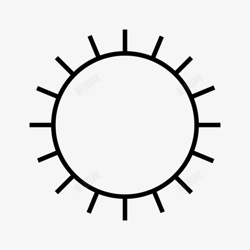 太阳明亮亮度图标svg_新图网 https://ixintu.com 亮度 亮度控制 光 太阳 明亮