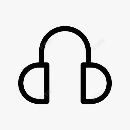 耳机耳朵小工具图标svg_新图网 https://ixintu.com 听力 小工具 耳朵 耳机