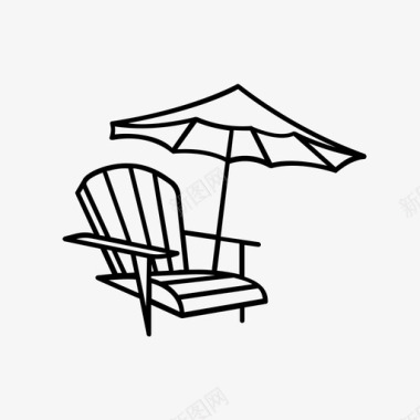 休息室椅子躺椅图标图标