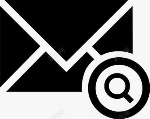 电子邮件搜索电子邮件查找电子邮件循环图标图标
