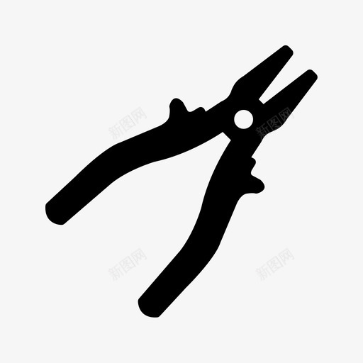 钳子建筑机械图标svg_新图网 https://ixintu.com 工作 工具 建筑 机械 钳子