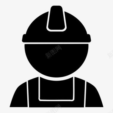 工人蓝领工人建筑工人图标图标