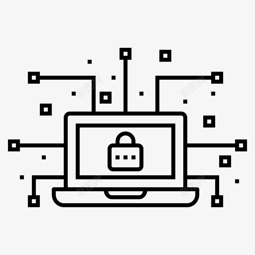 网络安全数据黑客图标svg_新图网 https://ixintu.com 安全 数据 泄密 网络安全 网络犯罪 黑客