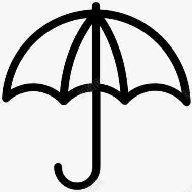 防雨保险阳伞图标图标