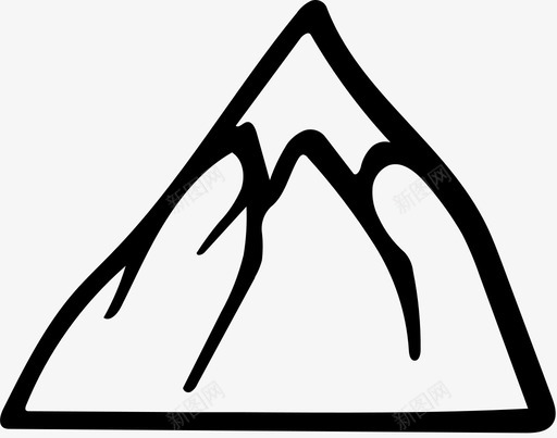 高山攀爬雪地图标svg_新图网 https://ixintu.com 山顶 手绘 攀爬 攀爬人物 雪地 高山