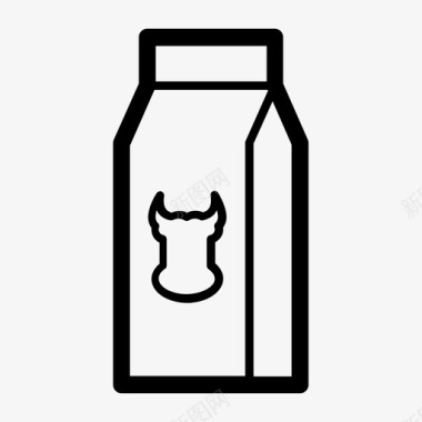 牛奶纸箱奶制品图标图标