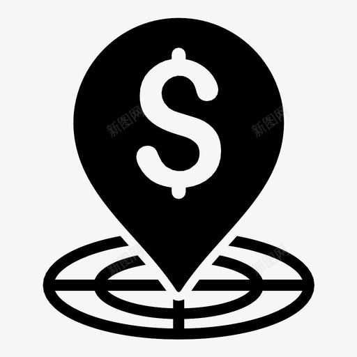 货币目标商业目标金融中心图标svg_新图网 https://ixintu.com 位置 商业目标 地图标记 目标 货币目标 金融中心