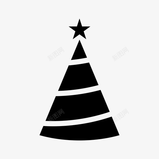 圣诞树装饰品松树图标svg_新图网 https://ixintu.com 圣诞树 松树 装饰品