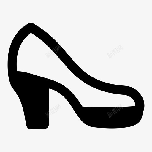 高跟鞋时尚穿图标svg_新图网 https://ixintu.com 女鞋 时尚 穿 高跟鞋