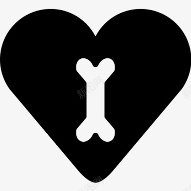 骨科心脏爱情图标图标