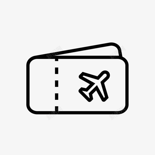 机票航空旅行图标svg_新图网 https://ixintu.com 旅行 机票 航空 航空细线图标集