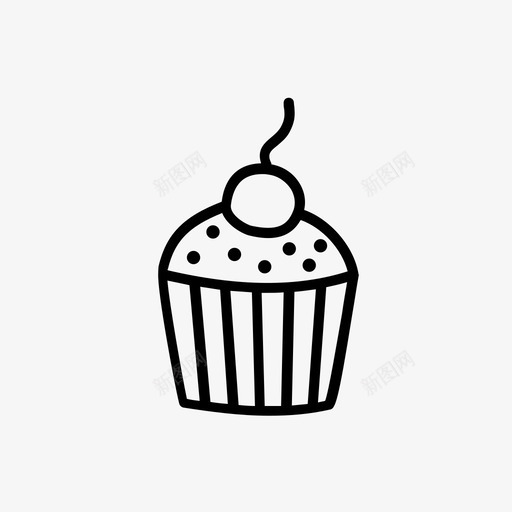 纸杯蛋糕甜点迷你纸杯蛋糕图标svg_新图网 https://ixintu.com 旅游 甜点 纸杯蛋糕 迷你纸杯蛋糕