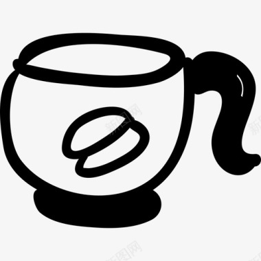 咖啡杯手工标志食品图标图标