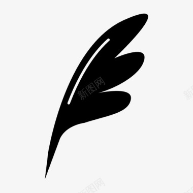 羽毛鸟字母图标图标