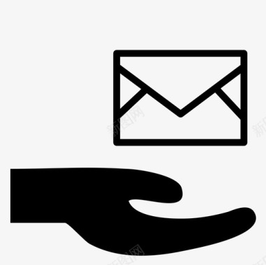 发送消息小心电子邮件图标图标