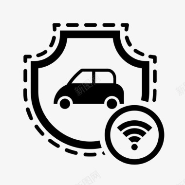 汽车保险无线安全wifi图标图标