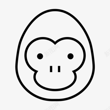 大猩猩大猩猩脸猴子图标图标