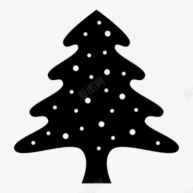 松树圣诞树常青树图标图标